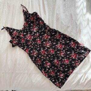LF Floral Black Dress